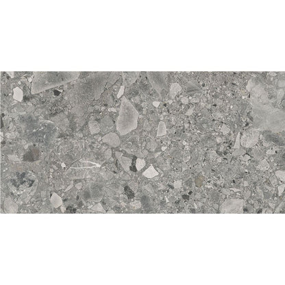 Ceppo Grey Matte porcelain tiles in an outdoor patio or walkway application