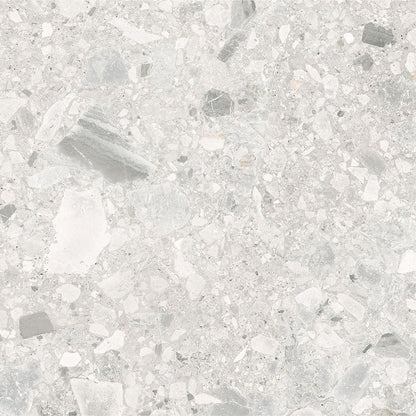 Detail of the matte finish on Ceppo Ivory porcelain tile
