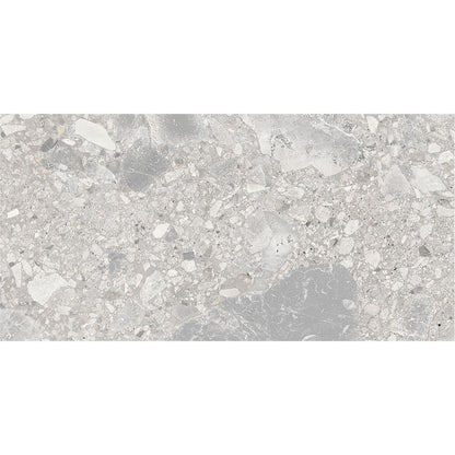 Detail shot of the matte finish on the Ceppo Natural tile, emphasizing its texture