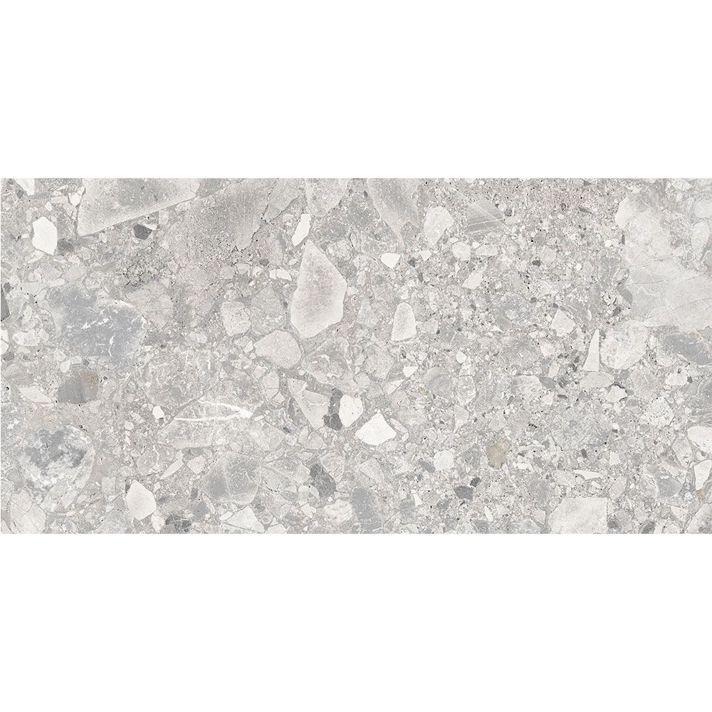 Close-up of the rectified edge of a Ceppo Natural Matte tile, indicating precise installation
