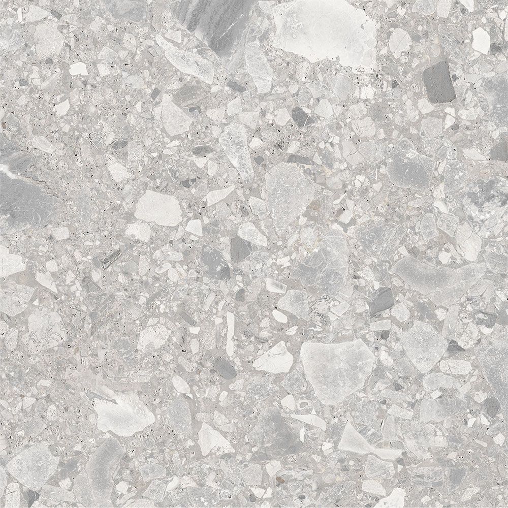 A stack of Ceppo Natural Matte 24x24 tiles, showing the rectified edges