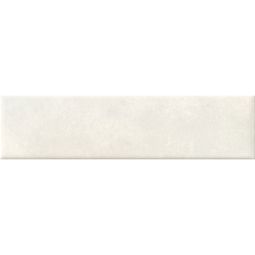 Close-up view of Cera 2"x9" Bianco Latte Matte Porcelain Wall Tile showing its velvety satin finish and subtle texture.