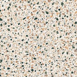 A close-up view of the Civic Multicolour White Matte porcelain tile, showing its speckled, terrazzo-like pattern.