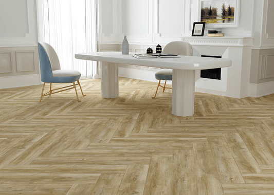 CYRUS FLOORS Herringbone Vinyl SPC - Cornsilk AS003 - D & R Flooring