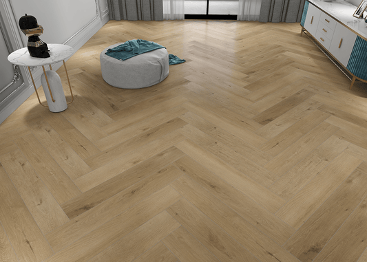 CYRUS FLOORS Herringbone Vinyl SPC - Honey Beige AS005 - D & R Flooring