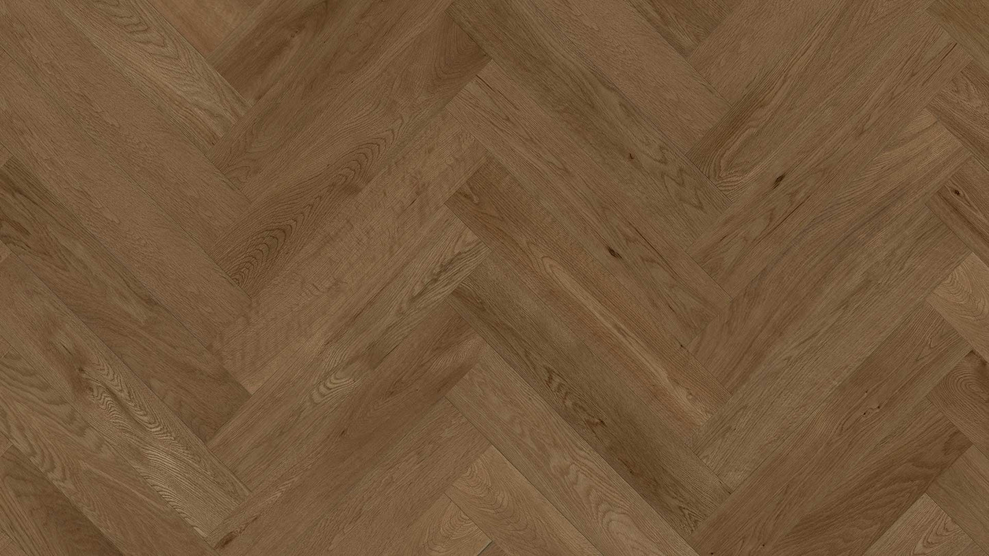 EUROSTYLE Signature Brushed Herringbone Engineered Wood Flooring - Oak Bordeaux