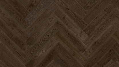 EUROSTYLE Signature Brushed Herringbone Engineered Wood Flooring - Oak Chateau