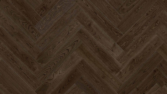 EUROSTYLE Signature Brushed Herringbone Engineered Wood Flooring - Oak Chateau
