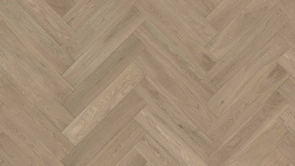 EUROSTYLE Signature Brushed Herringbone Engineered Wood Flooring - Oak Dijon