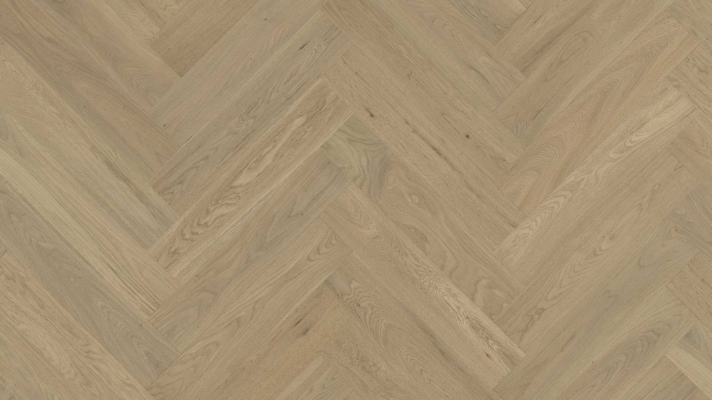 EUROSTYLE Signature Brushed Herringbone Engineered Wood Flooring - Oak Marseille