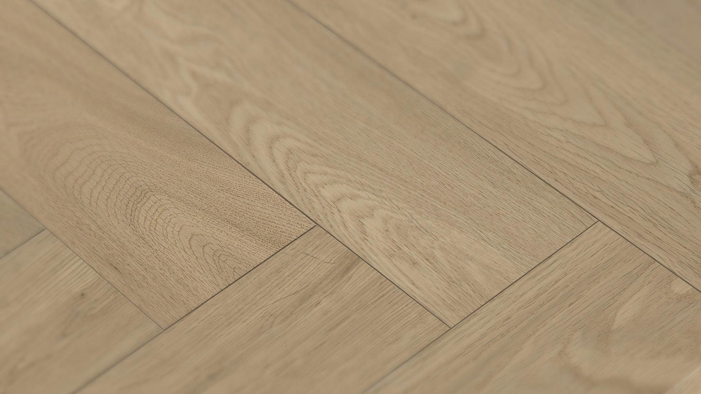 EUROSTYLE Signature Brushed Herringbone Engineered Wood Flooring - Oak Marseille