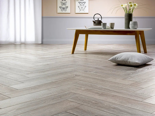 FloorTek Laminate Alsa Floor Collection - Sardinia Oak Herring Bone - D & R Flooring