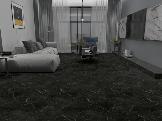 Harbinger Signature Acoustic Click Vinyl Tile - Nero SAC 55006S - D & R Flooring