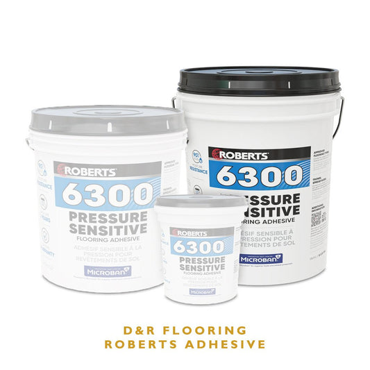 ROBERTS 6300 Pressure - Sensitive Flooring Adhesive - 18.9 L (5 U.S Gal) - D & R Flooring