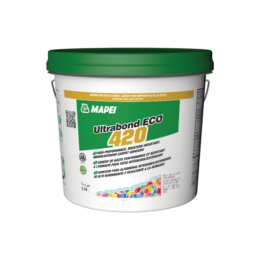 Mapei Ultrabond Eco 420 - Moisture-Resistant Indoor/Outdoor Carpet Adhesive - 3.79 L