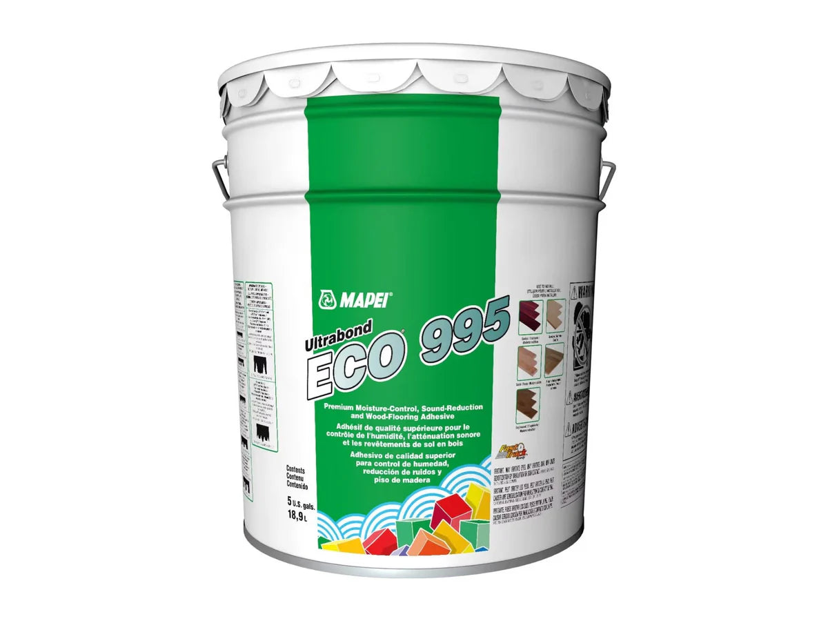 Mapei Ultrabond Eco 995 - Moisture-Control and Sound-Reduction Wood-Flooring Adhesive - 18.9 L