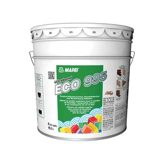 Mapei Ultrabond Eco 995 - Moisture-Control and Sound-Reduction Wood-Flooring Adhesive - 15.1 L