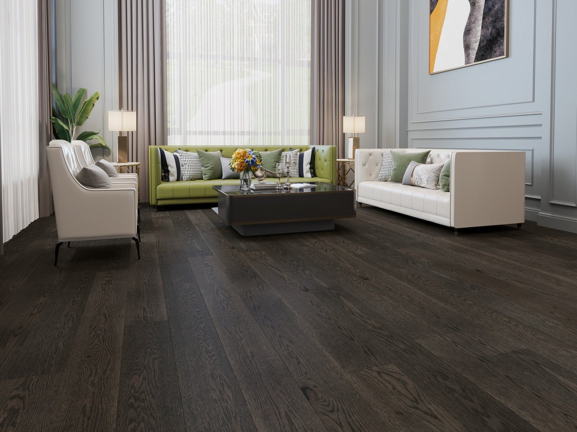 Vidar 7 Collection 3/4" Engineered Hardwood - American Oak Charcoal - D & R Flooring