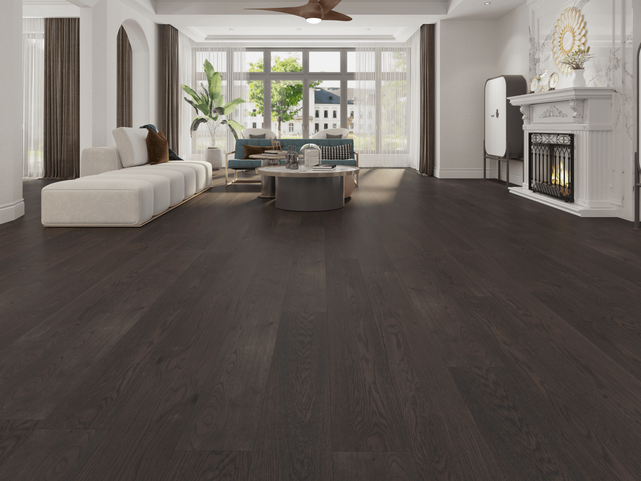 VIDAR Engineered Hardwood American White Oak - Mist 7 - 1/2" - D & R Flooring