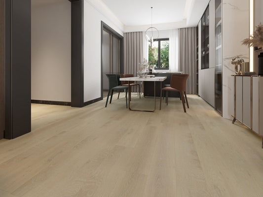 VIDAR Engineered Hardwood White Oak - Wheat Berry 9" - D & R Flooring